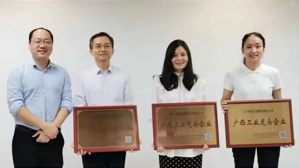 广西CA88官方网站新能源科技有限公司荣膺 “广西工业龙头企业”